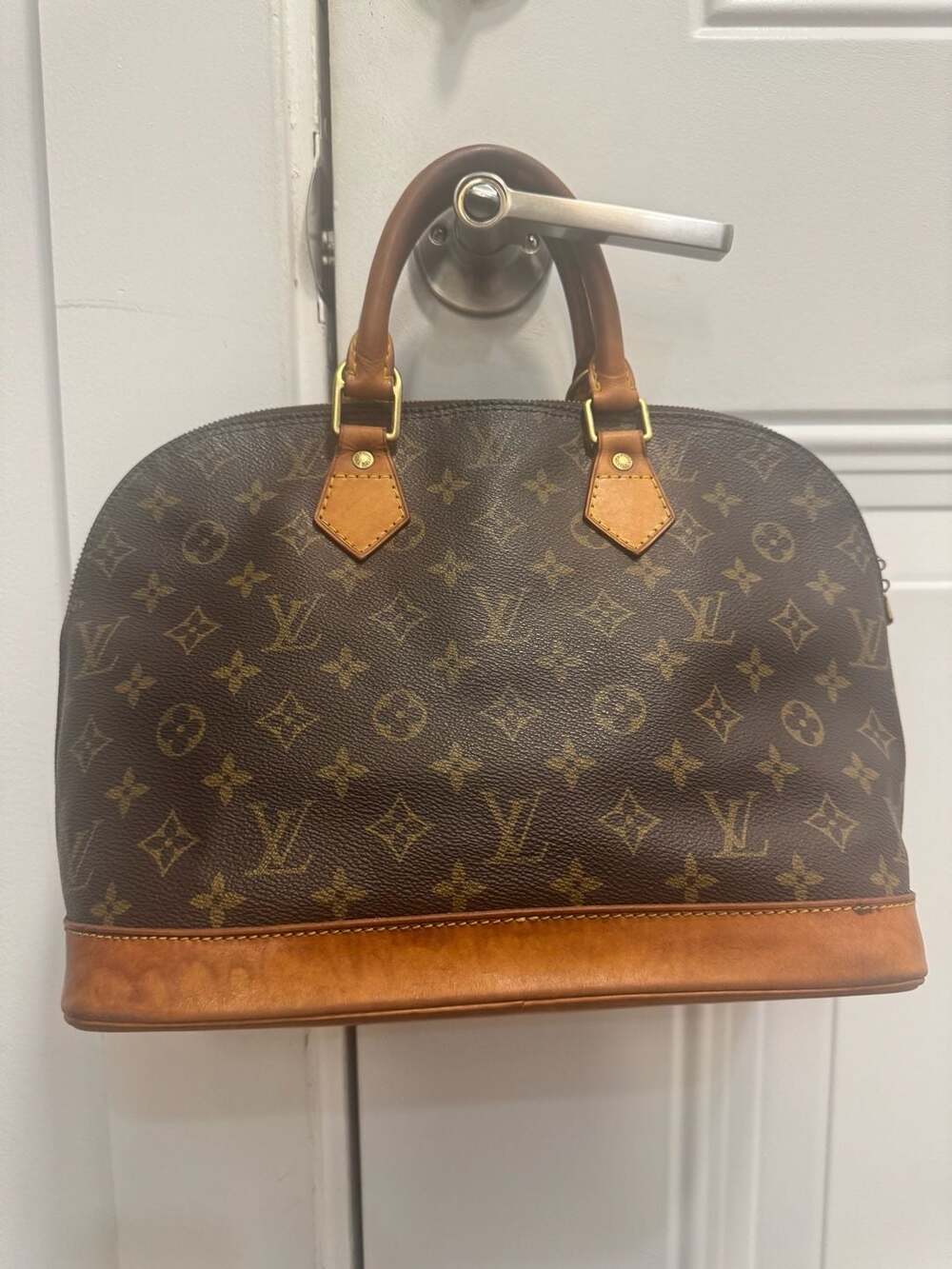 Louis Vuitton Monogram Canvas Alma PM Handbag Brown